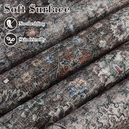 GarveeHome Large Area Rugs 9x12 Vintage Printed Living Room with Non-Slip Bac...