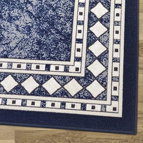 Antep Rugs Alfombras Modern Bordered 8x10 Non-Skid (Non-Slip) Low Profile Pil...