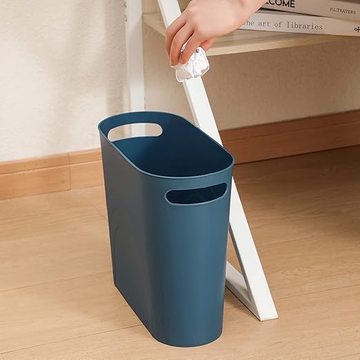 rejomiik Small Trash Can, Slim Garbage Can Plastic Waste Basket - Image 6