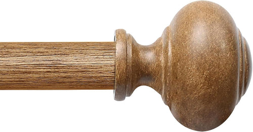 boho rustic adjustable wood curtain rod 32-88 inch, main product view