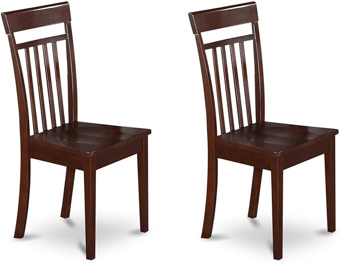 East West Furniture HLCA3-MAH-W 3 Piece Kitchen Table Set for Small Spaces Co...