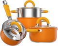 Stainless Steel Cookware Set, 5 Ply Pots and Pans Set 7 Piece, 4 3 2 QT Pot Pan by Cinrox