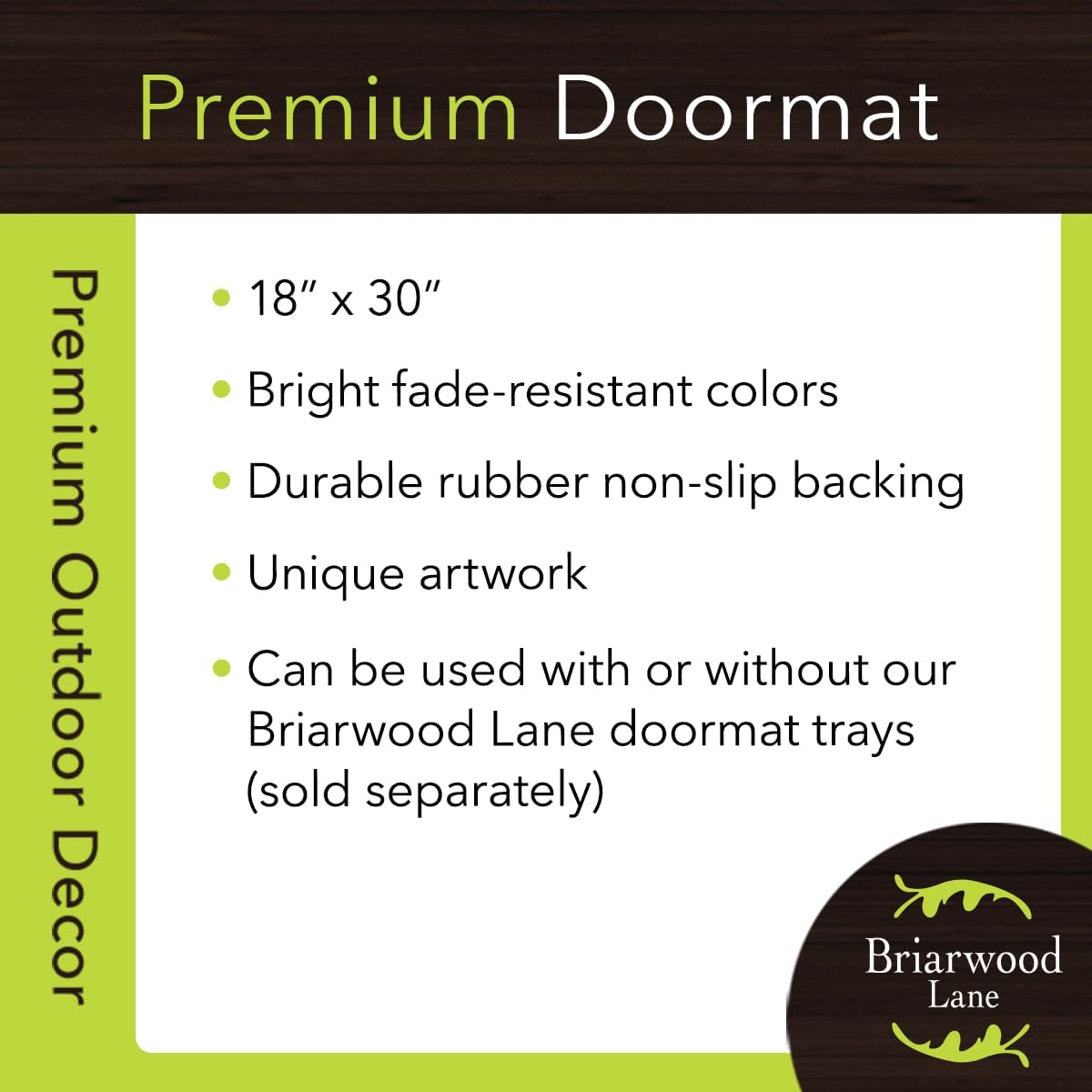 Briarwood Lane Winter Doormat 30x18 Indoor Outdoor Snowman with Cardinals for Winter Doormat