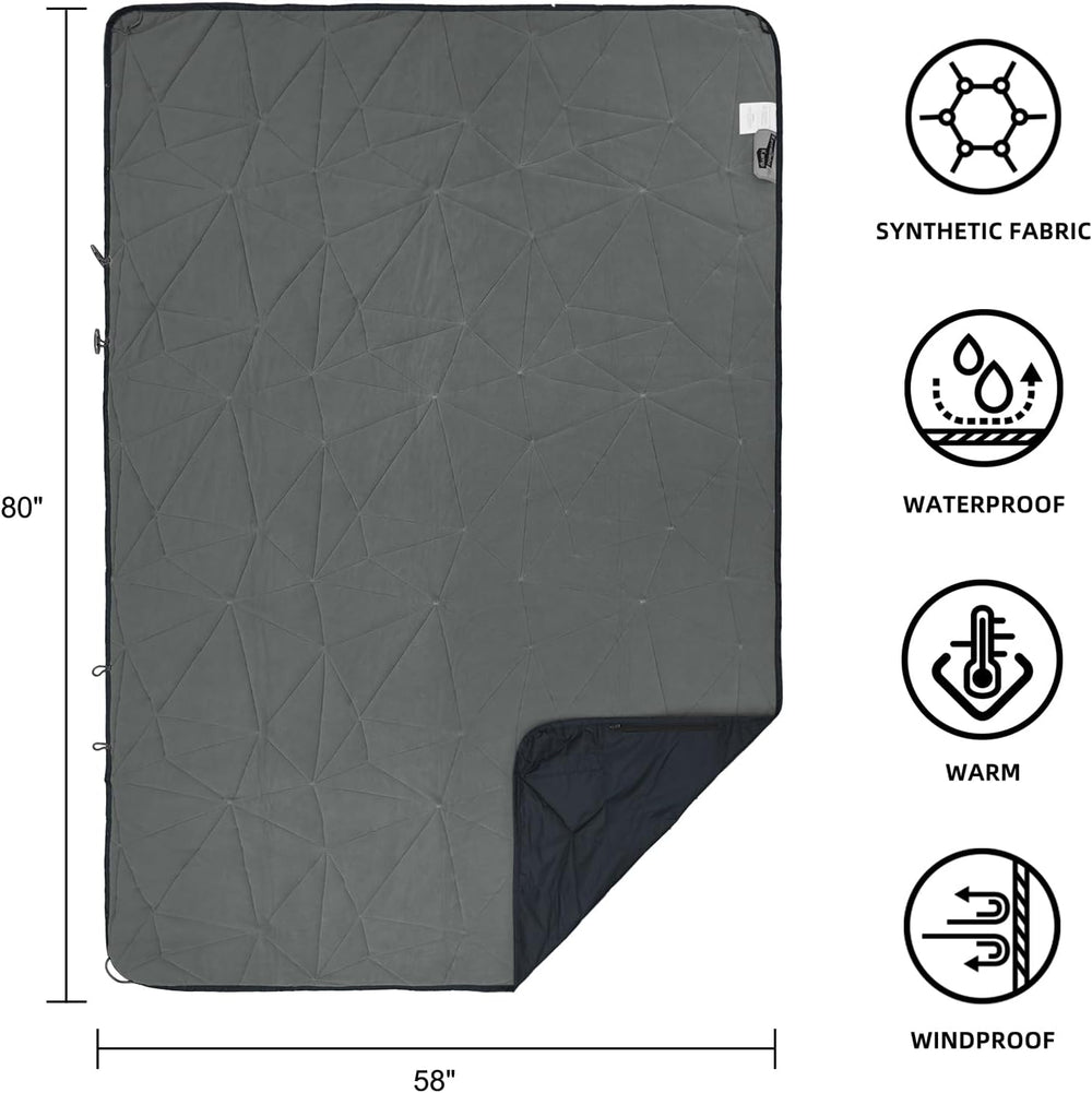 Large Waterproof Outdoor Blanket Thick Fleece 80" x 58"