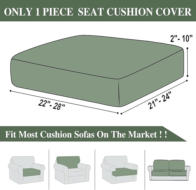 Couch Cushion Cover Seat Cushion Cover Stretch Armchair Cover Separate - Image 6