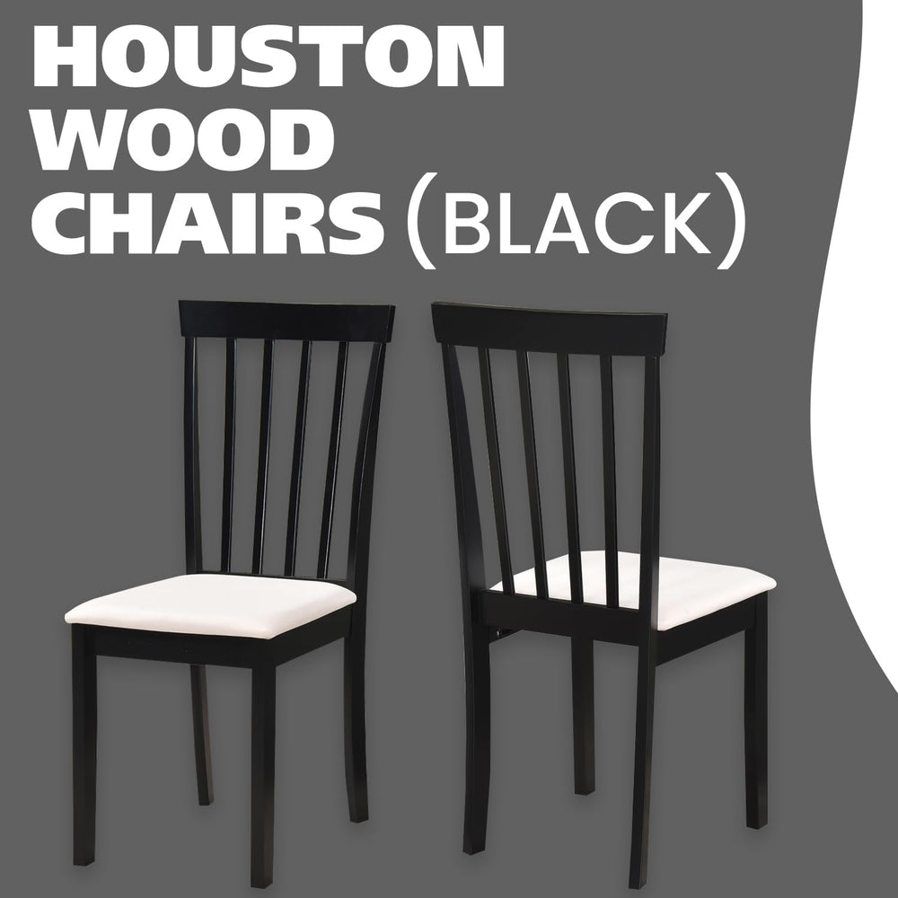 Kings Brand Furniture - Set of 4 Wood Dining Chairs - Upholstered Modern Dini...