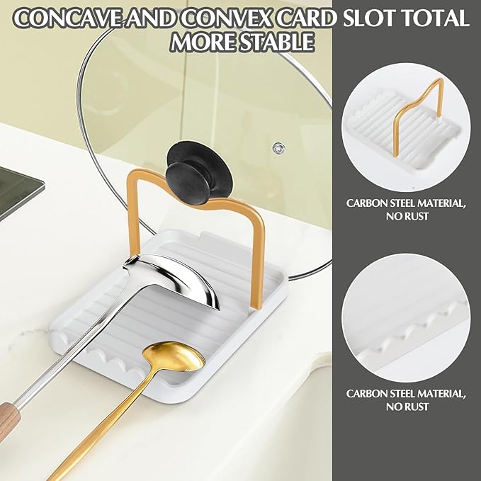 Ysks'hf spoon holder and pot lid holder，stainless steel，Kitchen Utensil Rest - Image 3