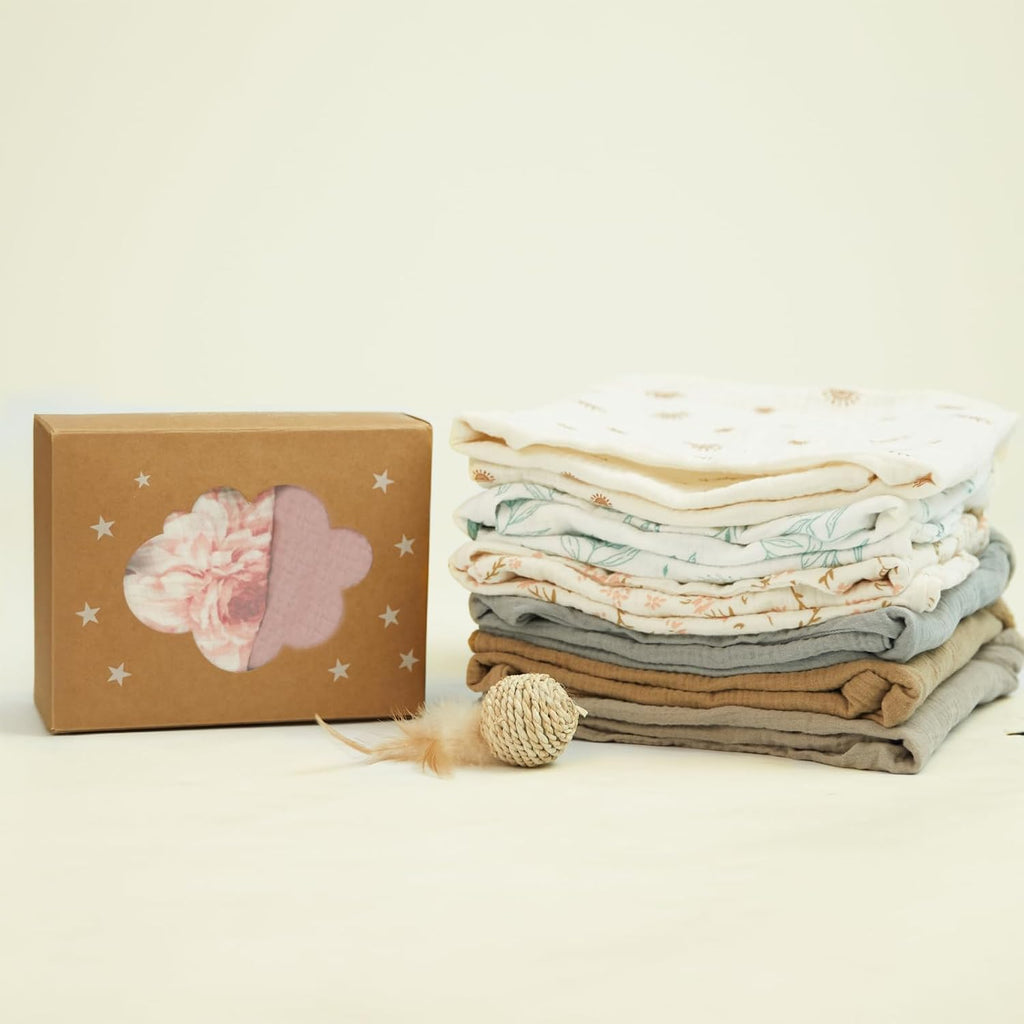 Nursing Pillow Cover, 2 Pack Muslin Nursing Cover for Breastfeeding Pillows, Infant Nursing Pillow Slipcover for Baby Boy Girl Newborn, 100% Cotton Feeding Pillow Covers, Only Cover (Pink Rose)