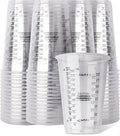 Clear Plastic Measuring Cups, 8oz Graduated Disposable and Reusable Mixing Cups by Mtgluk