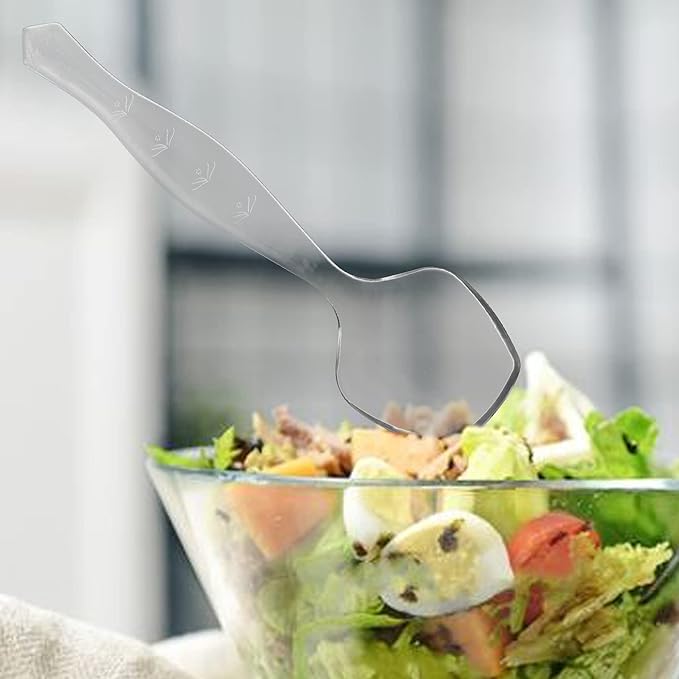 PARTY BARGAINS Disposable Clear Plastic Serving Spoons 8.75″ – Heavy-Duty Clear - Image 7