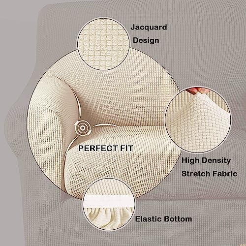 Turquoize 2 Piece Chair Covers for Living Room Armchair Cover Armchair Slipco...