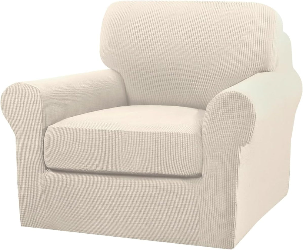Turquoize 2 Piece Chair Covers for Living Room Armchair Couch Cover with Indi...