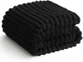 HIMEET Black Ribbed Twin Blanket by Unknown