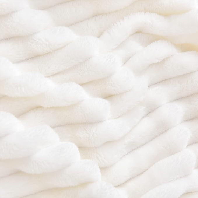BEDELITE Fleece Blanket Twin Size – 3D Ribbed Jacquard Soft and Warm Decorative - Image 6