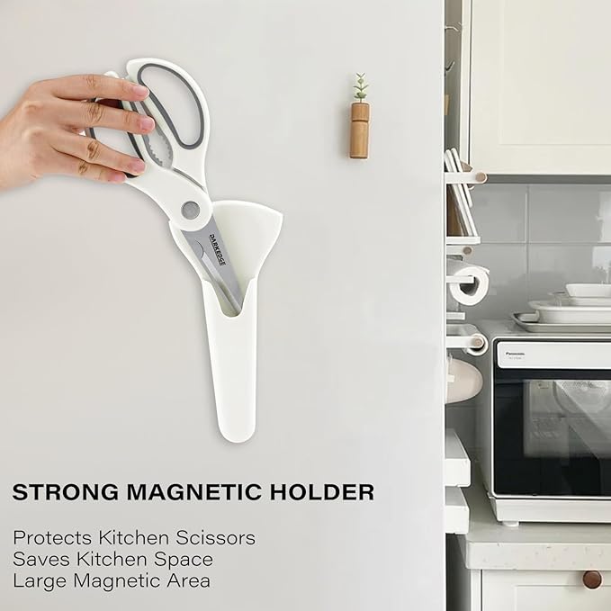 Kitchen Scissors with Magnetic Holder Heavy Duty Magnetic Scissors - Image 2