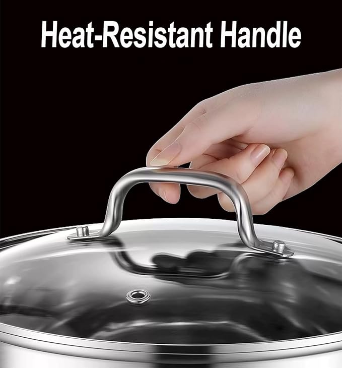 Stainless Steel Stock Pot, 8 Quart Heavy Duty Induction-Compatible - Image 7