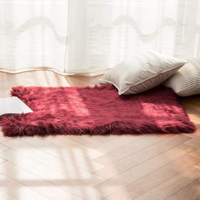 MIULEE Fluffy Rug Soft Shaggy Faux Fur Area Rug Luxury Plush Rectangle Carpet - Image 7