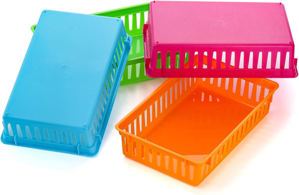 DEAYOU 16 Pack Classroom Storage Baskets Bins, Small Plastic Organizer Basket...