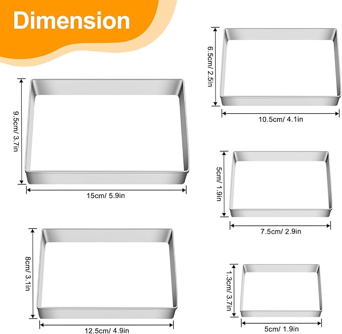 Rectangle Cookie Cutters Egg Biscuit - Image 3