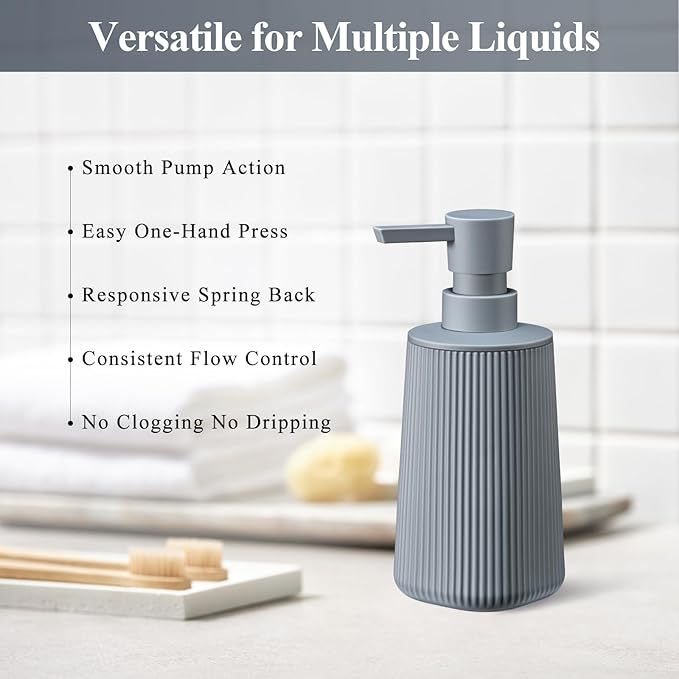 Gray 2 Pack Hand Soap Dispensers Set - Image 4
