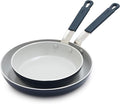 GreenPan x Bobby Flay 2 Piece- 8” and 10” Nonstick Frying Pan Skillet Set by GreenPan