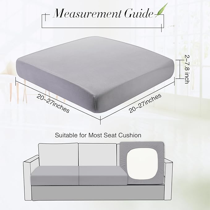 Newwiee Set of 4 Stretch Patio Cushion Covers Sofa Couch Seat Chair Slipcovers - Image 2