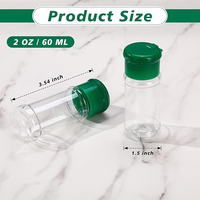 Amyhill 100 Pcs Plastic Spice Bottles Spice Jars