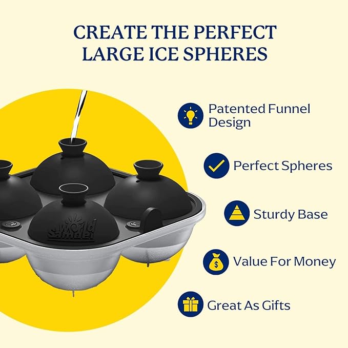 Samuelworld Large Silicone Premium Ice Trays, 2 Inches Big Ice Cube Tray & 2.5 - Image 3