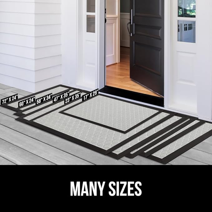 GORILLA GRIP 100% Waterproof All-Season WeatherMAX Doormat US Designed Natural - Image 8
