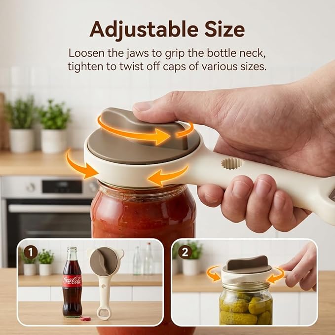 4-in-1 Jar Opener for Seniors -Adjustable Lid Opener - Image 2
