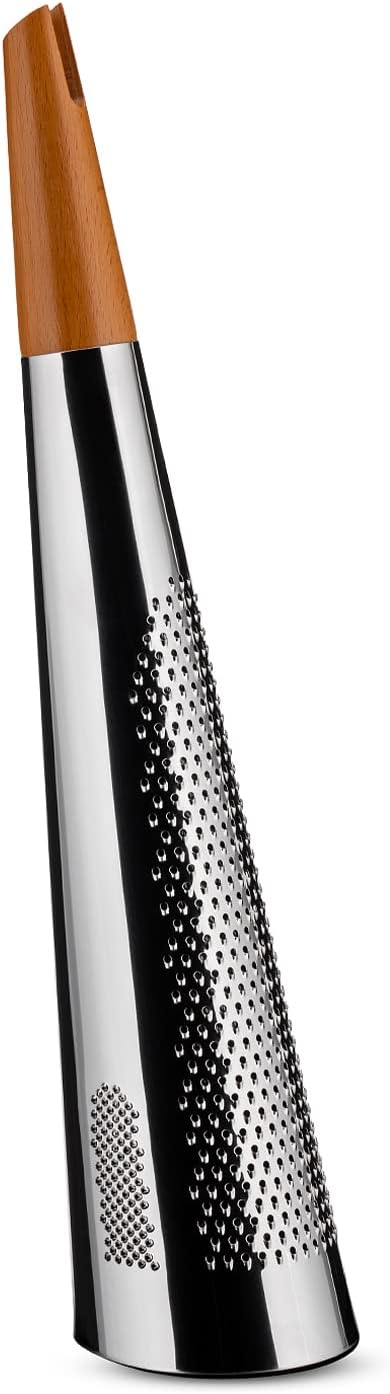 Alessi "Todo" Giant Cheese And Nutmeg Grater in Steel And Wood - Image 3