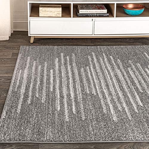 JONATHAN Y Aya Berber Stripe Geometric Gray/Cream Indoor Area Rug, 8x10, Cont...