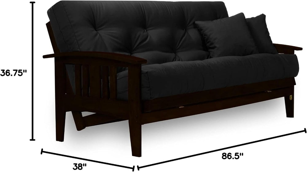 Nirvana Futons Westfield Complete Futon Set - Espresso Finish (Warm Black) – ...
