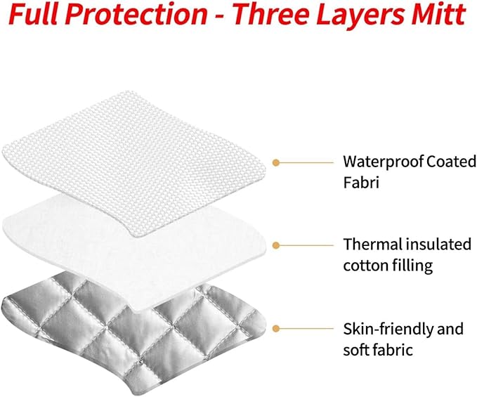 Witch Gothic Oven Mitts and Pot Holders Sets, Witchy Wicca Skull Baking Glovers - Image 8