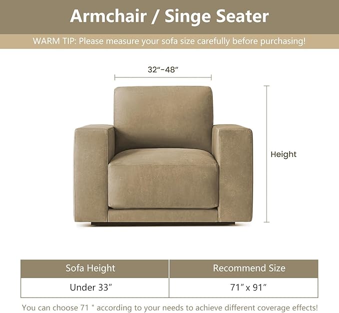 MYSKY HOME Oversized Armchair Couch Cover - Image 7