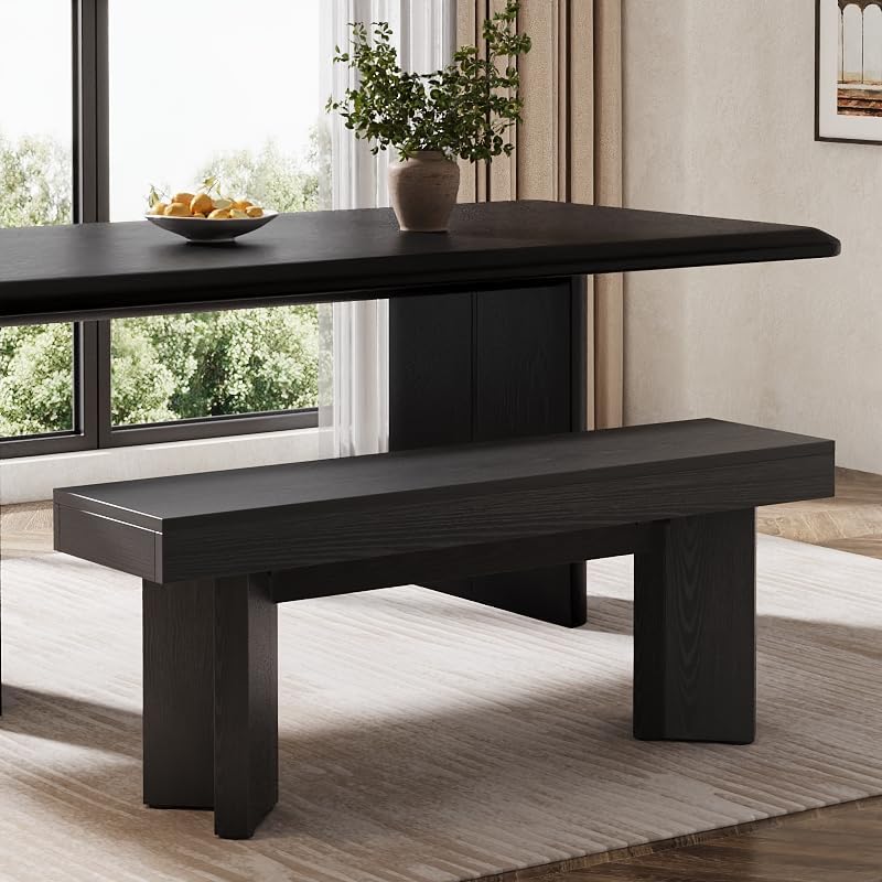 Tribesigns Wooden Entryway Bench, 47" Farmhouse Indoor End of Bed Bench,...
