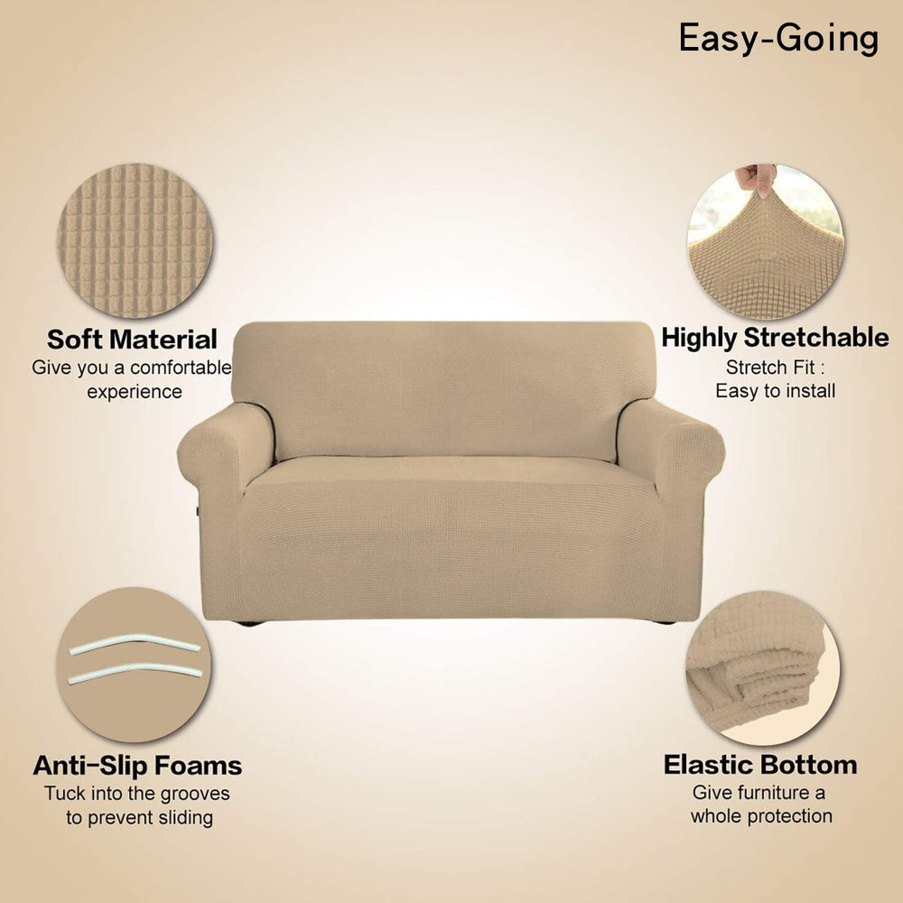 Easy-Going Stretch Oversized Sofa Couch Slipcover Washable Sand
