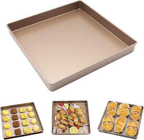 11 Inch Square Cake Pan, 2 Inch Deep Baking Pan Nonstick Cookie Sheet Brownie by Unknown