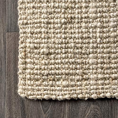 JONATHAN Y Pata Hand Woven Chunky Jute Light Ivory Indoor Area Rug, 3x5, Bohe...