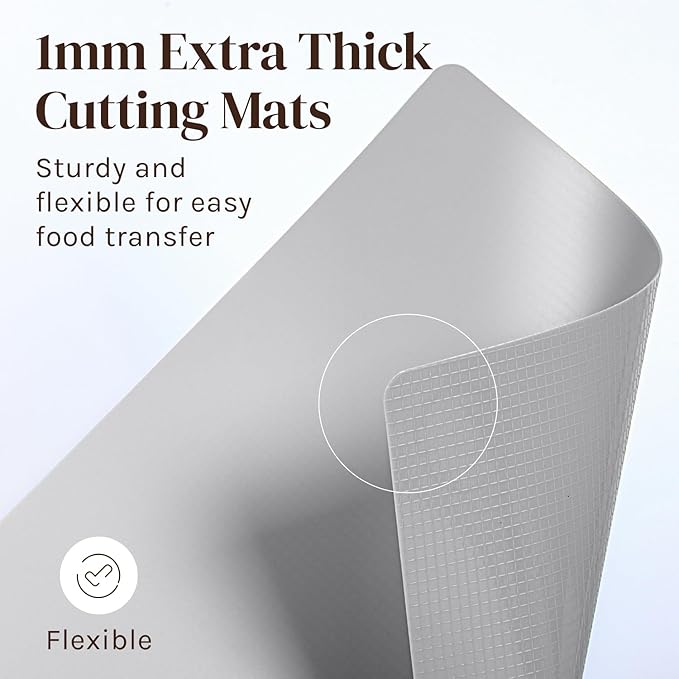 Cooler Kitchen Extra Thick Flexible Plastic Cutting Board Mats - Image 7