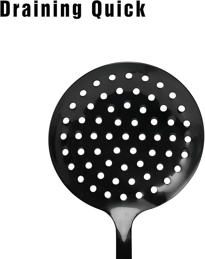 304 Stainless Steel Skimmer Spoon, 14.17" Slotted Strainer Spoon - Image 3