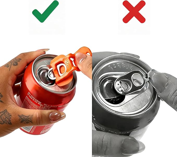 Hand Soda Can Opener, Drink Can Protector Cap, Can Tab Openers & Leak-Proof - Image 3