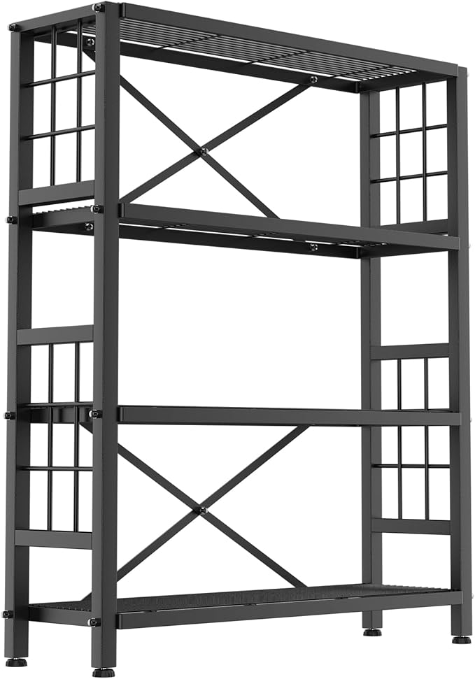 GIOTORENT 4-Wire Heavy-Duty Shelf, Standing Storage Shelves, Metal Shelving
