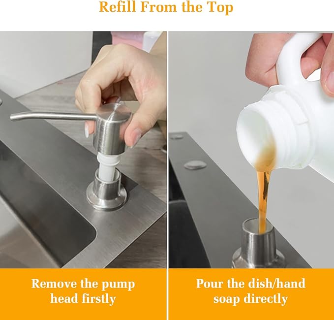 Soap Dispenser for Kitchen Sink, Built in Sink Soap Dispenser Lotion Dispenser - Image 8