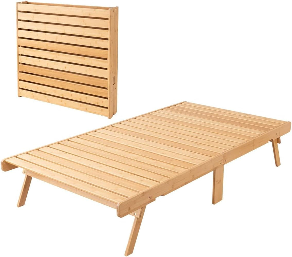 EMOOR Folding Bamboo Slat Bed WABINE Daybed Size (28x71in) for Japanese Futon...