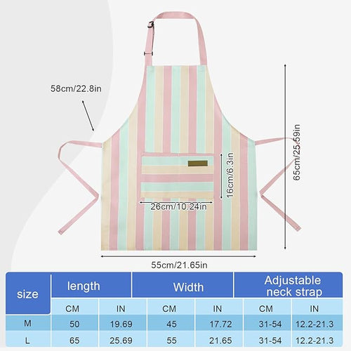 2 Pack Stripes Kids Apron, Kids Cooking Aprons - Image 2