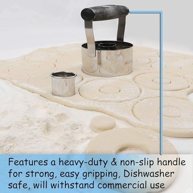 HULISEN Donut Cutter, 3.5 inch Stainless Steel Doughnut Cutter - Image 6
