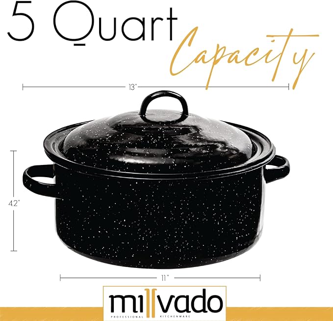 Millvado Granite 5 Qt Stockpot, Nonstick Soup Pot - Image 5
