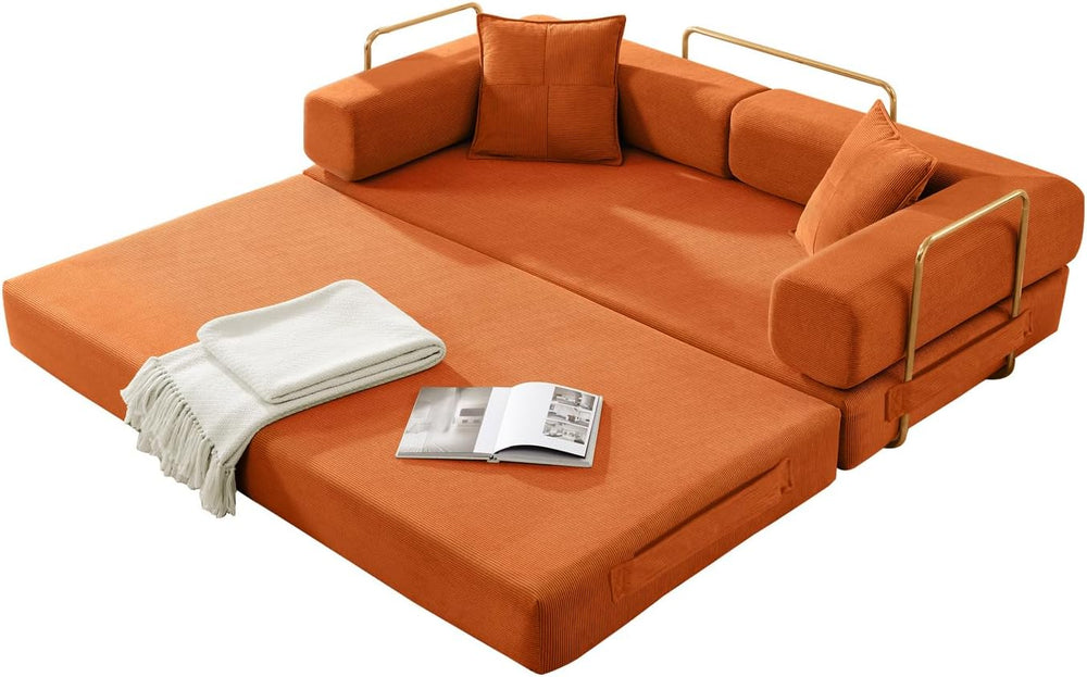 HANXIN 78'' Futon Sleeper Sofa Bed, Boneless Couch for Living Room, O...