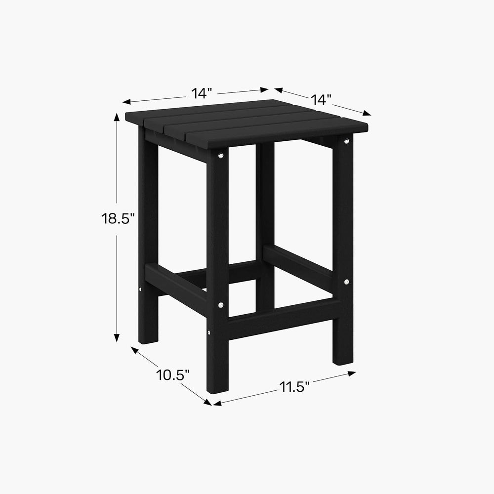 WestinTrends Malibu 14" Square Outdoor Side Table for Adirondack Chair